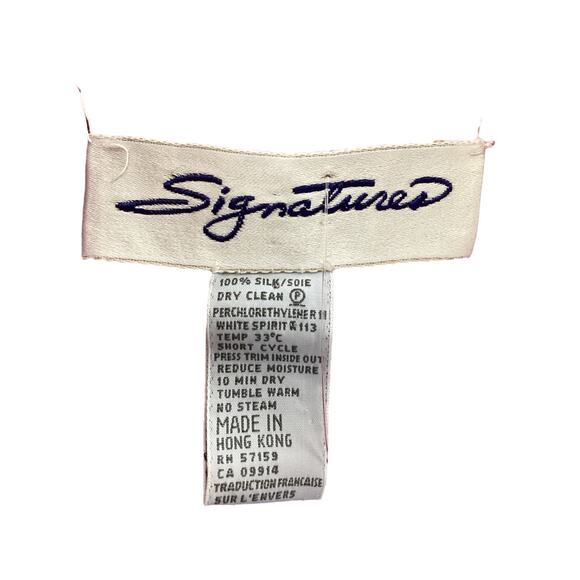 Vintage Signature 2Piece Set Women’s SZ S DeadStock Never Used Silk Beading Pink - Picture 9 of 9